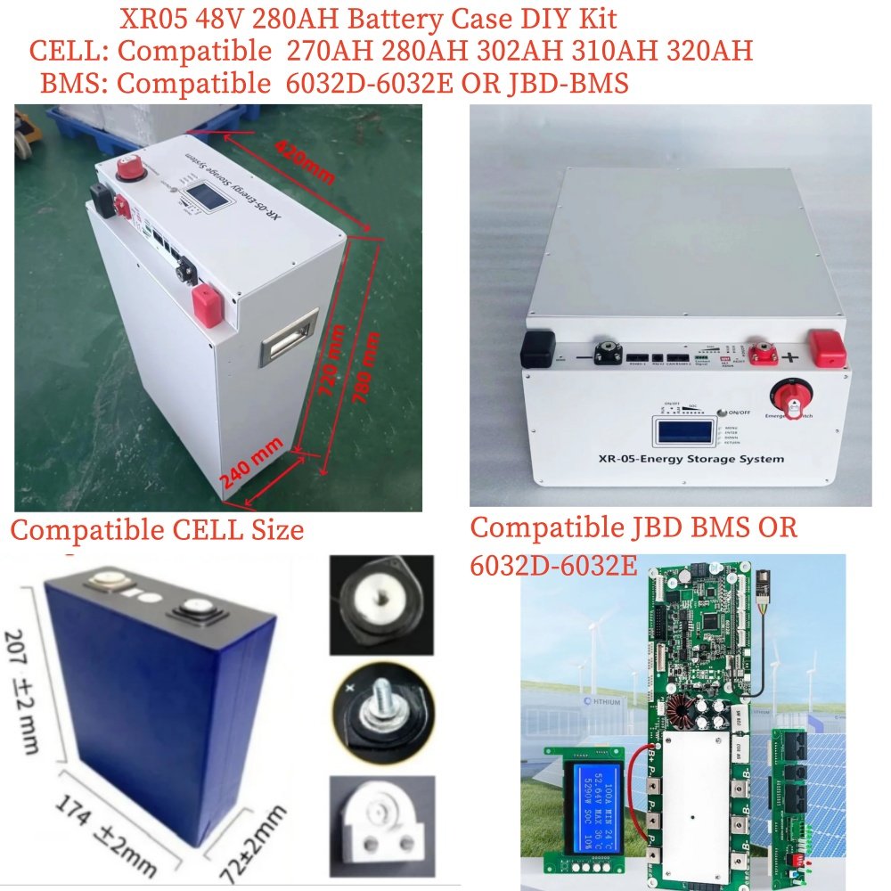 5KW 10kW15KW LiFePO4 Battery Box Diy Kit for JK Inverter BMS LCD 2.0 Bms 100AH 200AH 230AH 280AH 310AH 320AH Active Balance