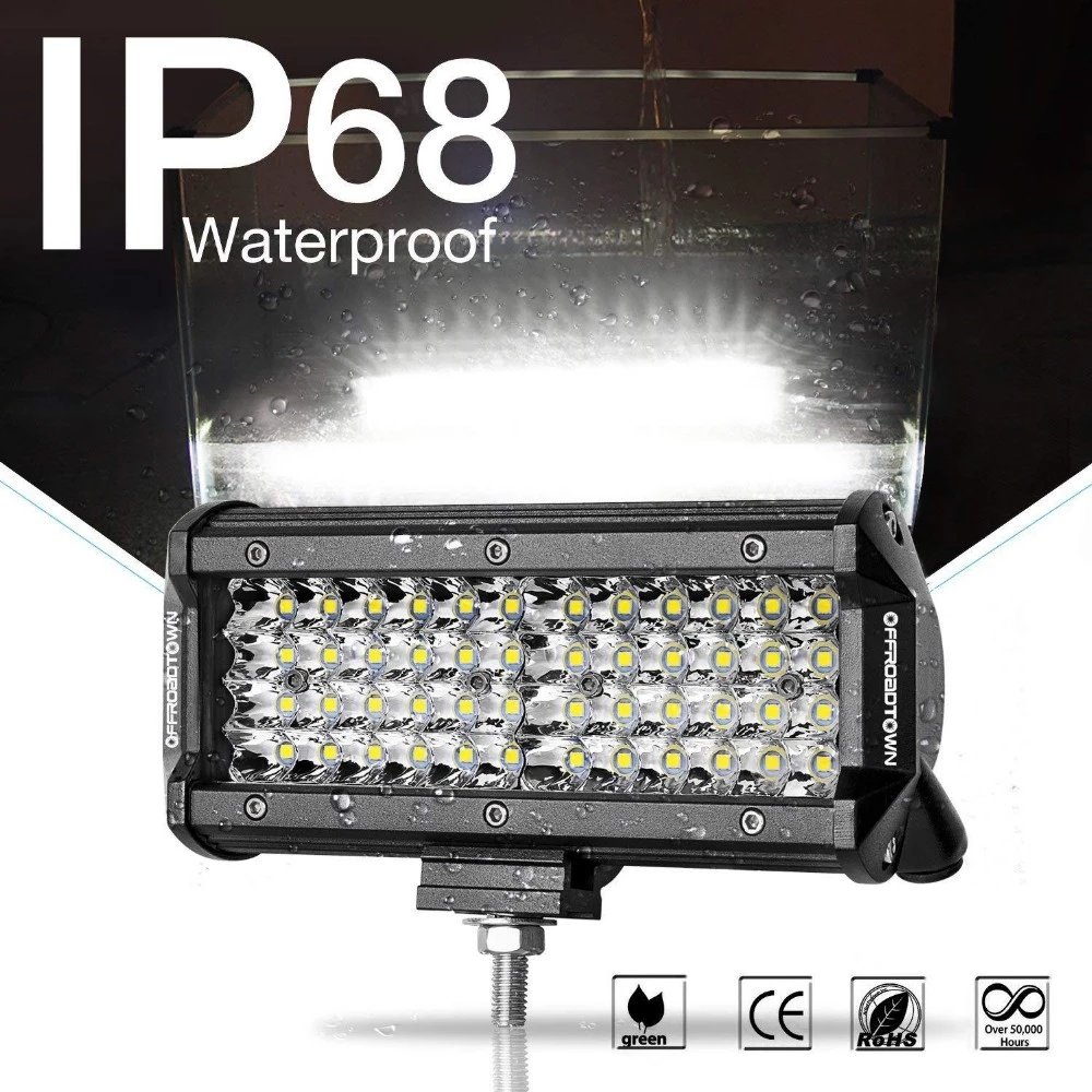 7 Inch 144W Work Light Bar Spot Light Fog Lamp Driving Light Car Accessories for Offroad 4x4 JEEP SUV ATV Truck Bus Boat 12V 24V