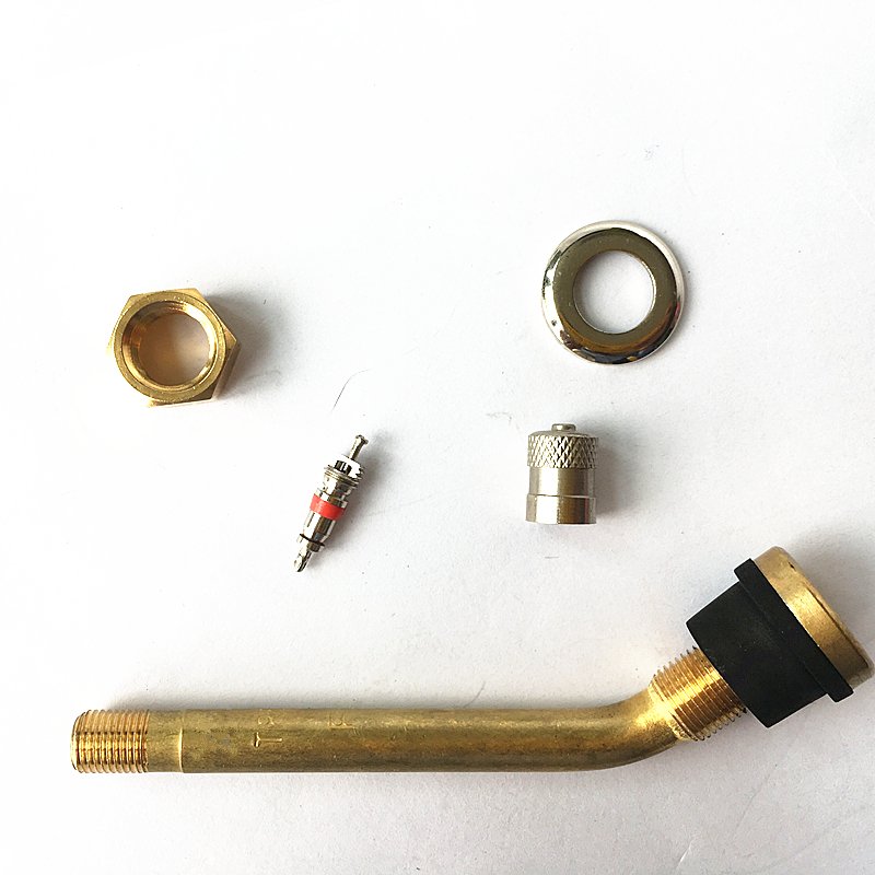 TR572 Truck and Bus Brass Tubeless Valves Different Length Metal Clamp-in Valves
