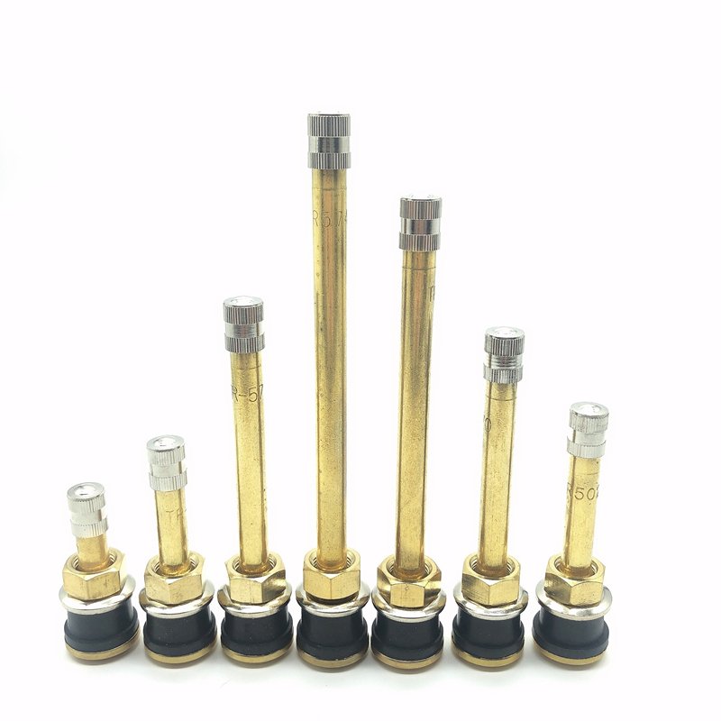 TR572 Truck and Bus Brass Tubeless Valves Different Length Metal Clamp-in Valves