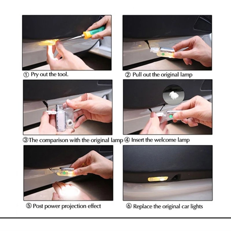 Welcome Logo Car Door Projector Decorative Light for Mercedes W203 (2001-2007) W208 W209 2001-2009 R171 R172 C199 W240