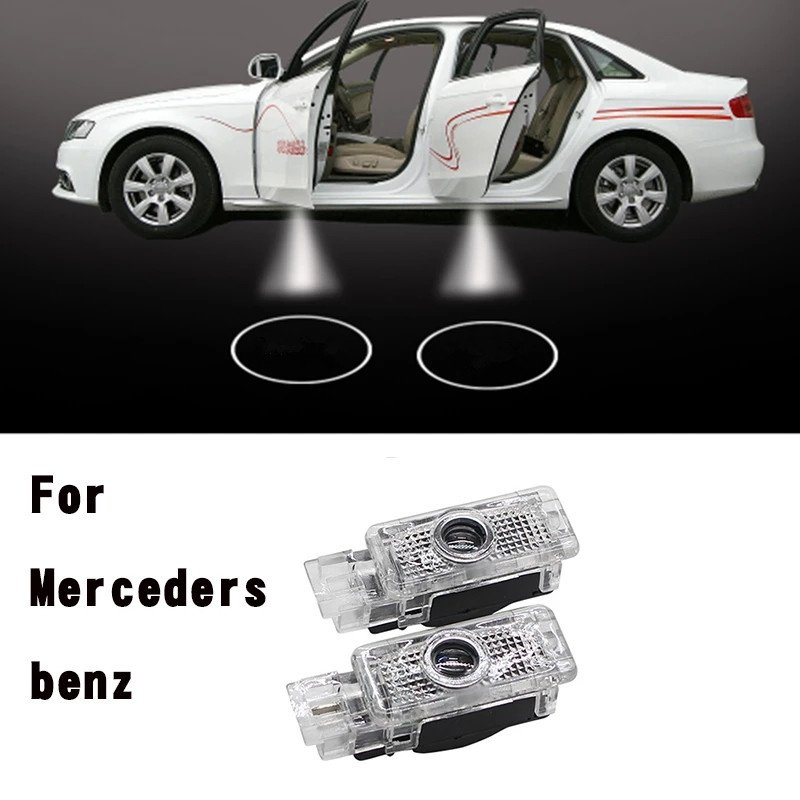Welcome Logo Car Door Projector Decorative Light for Mercedes W203 (2001-2007) W208 W209 2001-2009 R171 R172 C199 W240