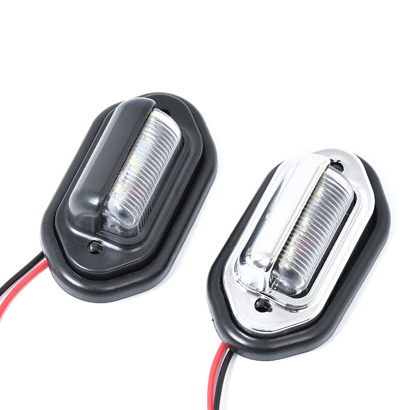 6 LED Car License Number Plate Light for SUV Truck Trailer Van Tag Step Lamp White Bulbs Car Products License Plate Light