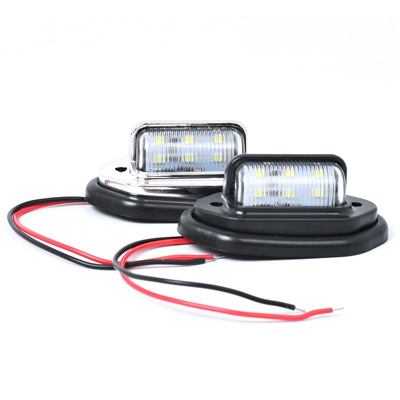 6 LED Car License Number Plate Light for SUV Truck Trailer Van Tag Step Lamp White Bulbs Car Products License Plate Light