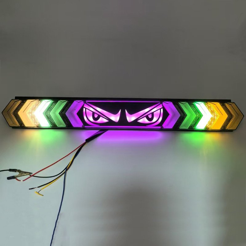 LED Devil Eye Tail Lights Assembly Flowing Turn Signal Stop Turn Signal Stop Brake Trailer Lights for Tractor Truck Bus Lorries