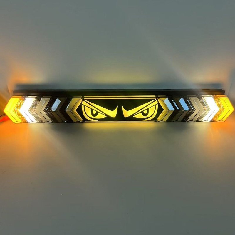 LED Devil Eye Tail Lights Assembly Flowing Turn Signal Stop Turn Signal Stop Brake Trailer Lights for Tractor Truck Bus Lorries