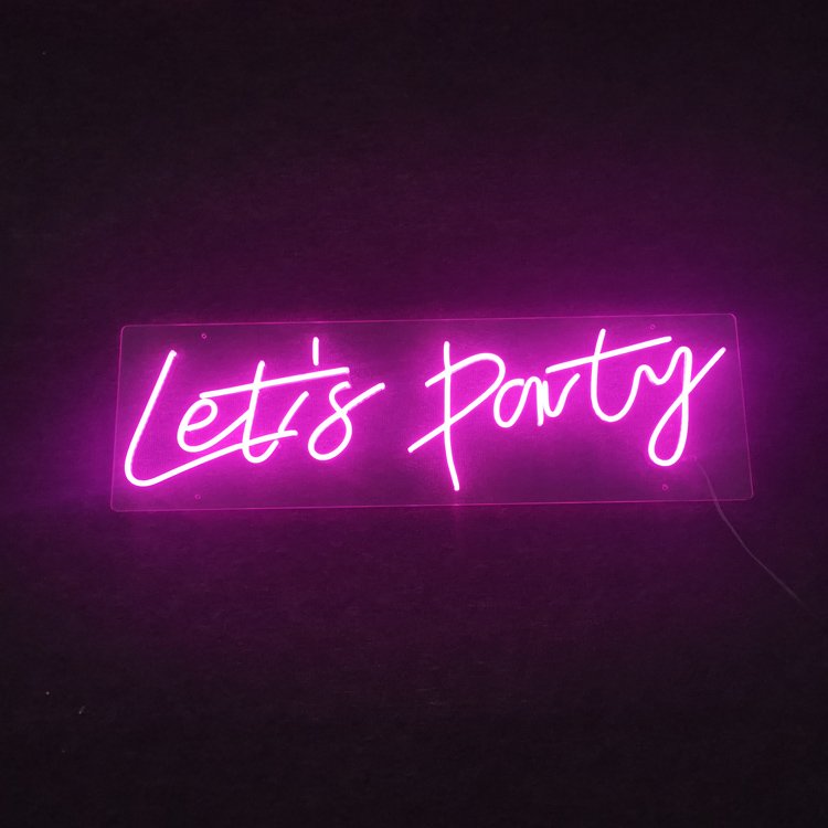 Good Price Custom pink Color Neon Letter Sign Led Neon Sign Lets Party LED Neon Sign
