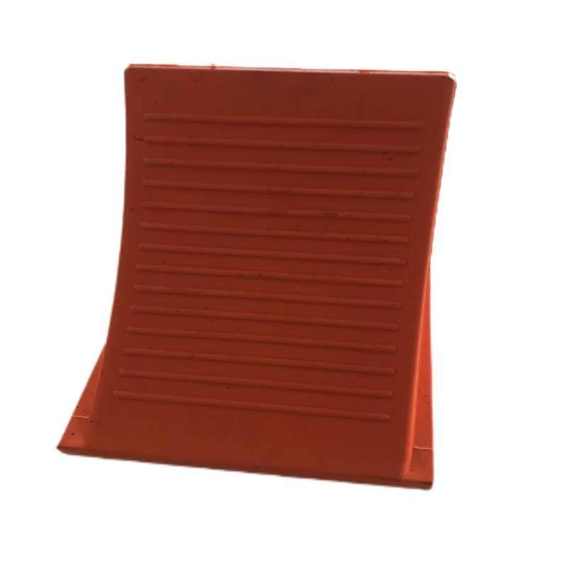 Yellow Orange Bus & Truck Trailer PU Polyurethane Wheel Chock Block Stopper for Parking Equipment