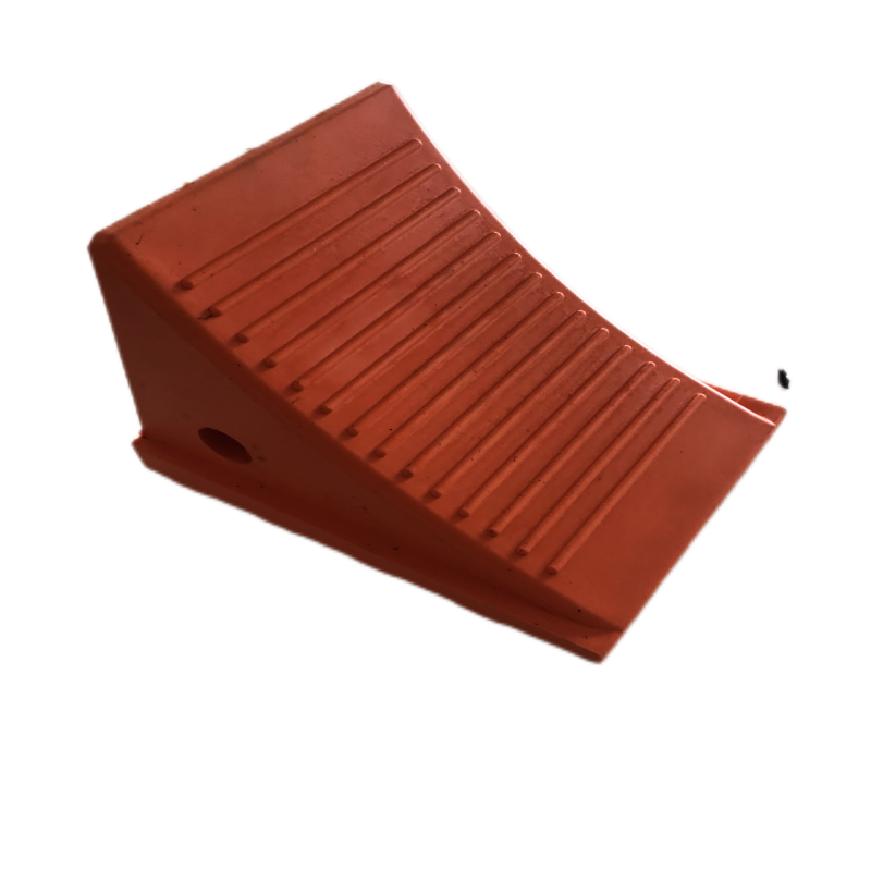Yellow Orange Bus & Truck Trailer PU Polyurethane Wheel Chock Block Stopper for Parking Equipment