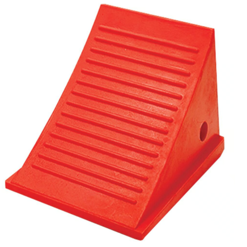 Yellow Orange Bus & Truck Trailer PU Polyurethane Wheel Chock Block Stopper for Parking Equipment