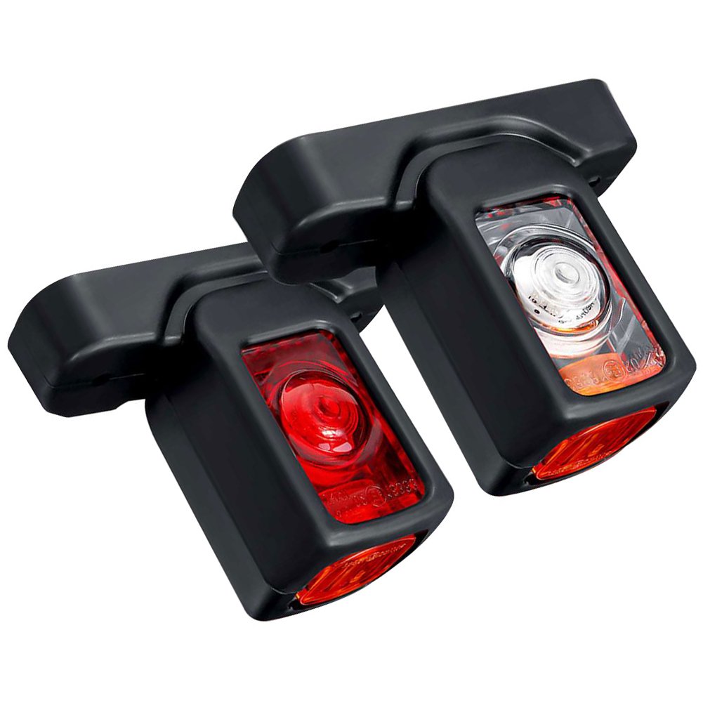 12V 24V Truck LED Side Marker Light Triple Amber White Red Indicator Lamp for Trailer Lorry RV Bus Trailer Wedge Lighting System