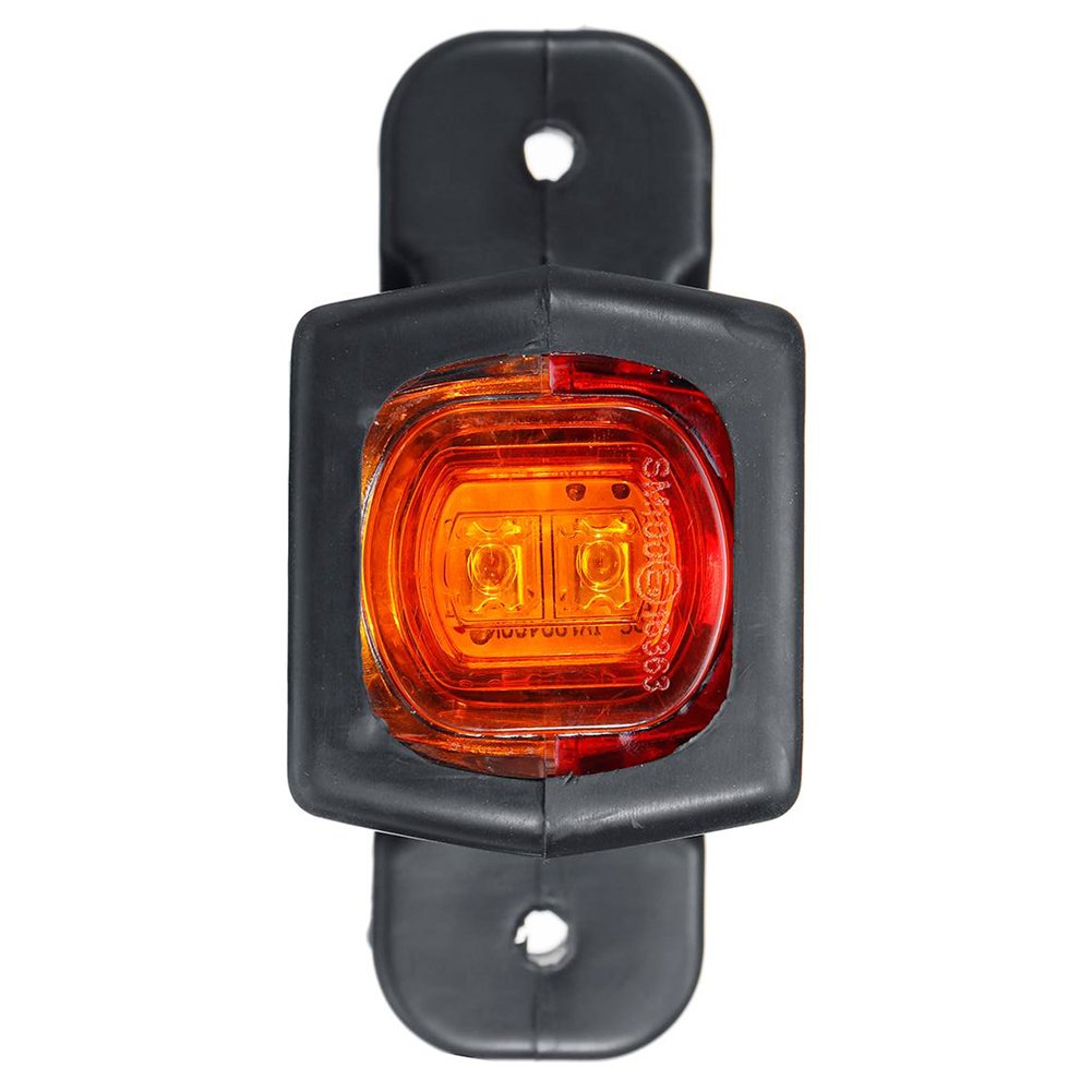 12V 24V Truck LED Side Marker Light Triple Amber White Red Indicator Lamp for Trailer Lorry RV Bus Trailer Wedge Lighting System