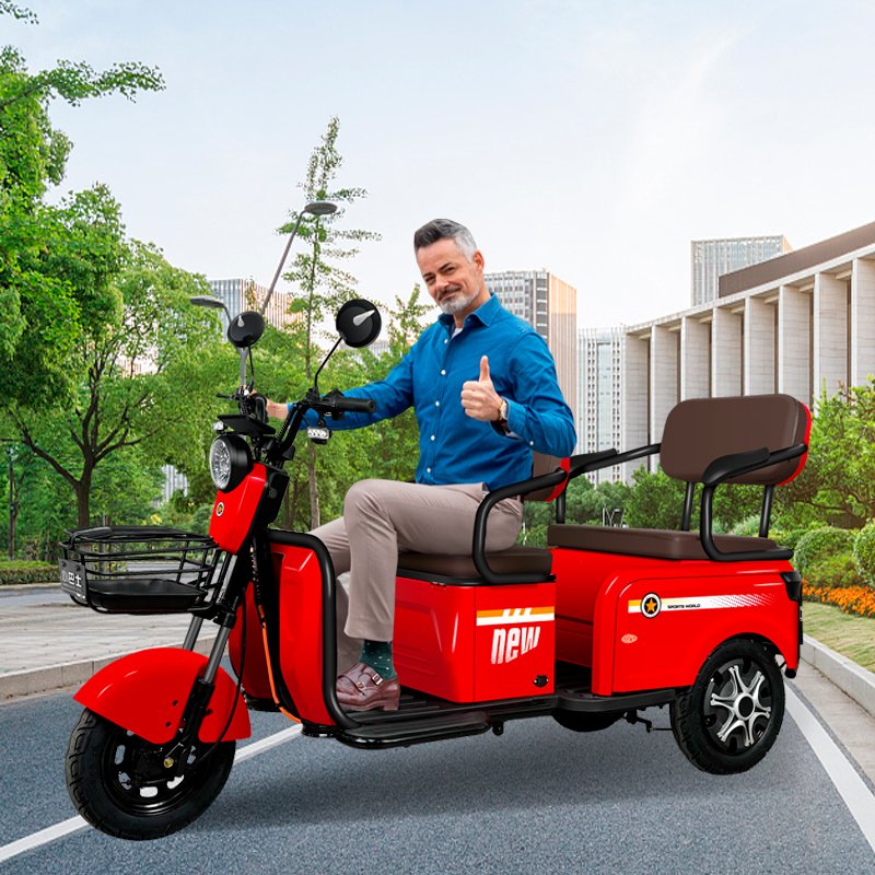 MINIBUSEV A9 Electric Tricycle Family Small Elderly Mobility Scooter to Pick up Children for the Elderly Special Battery Car