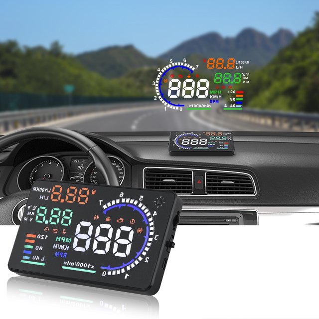 Hot Selling 5.5" OBD2 Car HUD A8 Head up Display Car Accessories Diagnostic Tool for Car
