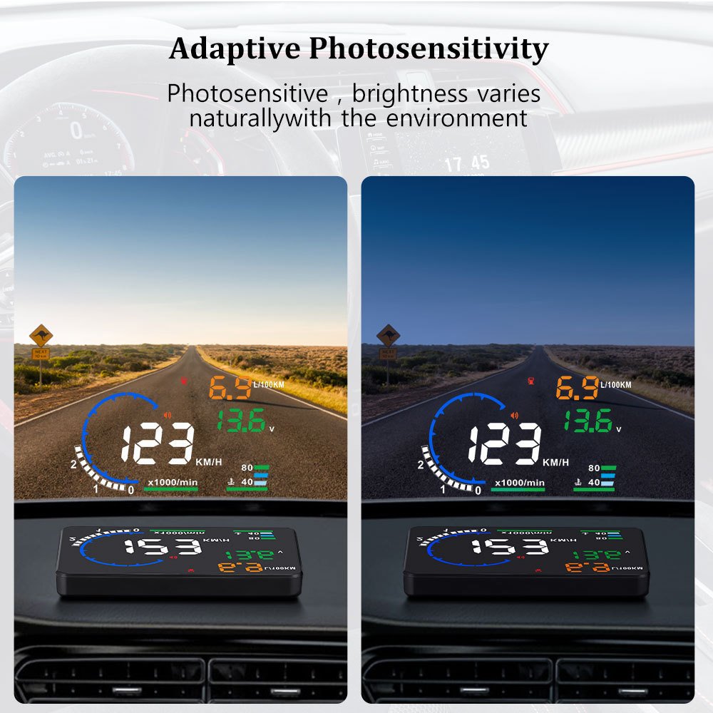 Hot Selling 5.5" OBD2 Car HUD A8 Head up Display Car Accessories Diagnostic Tool for Car