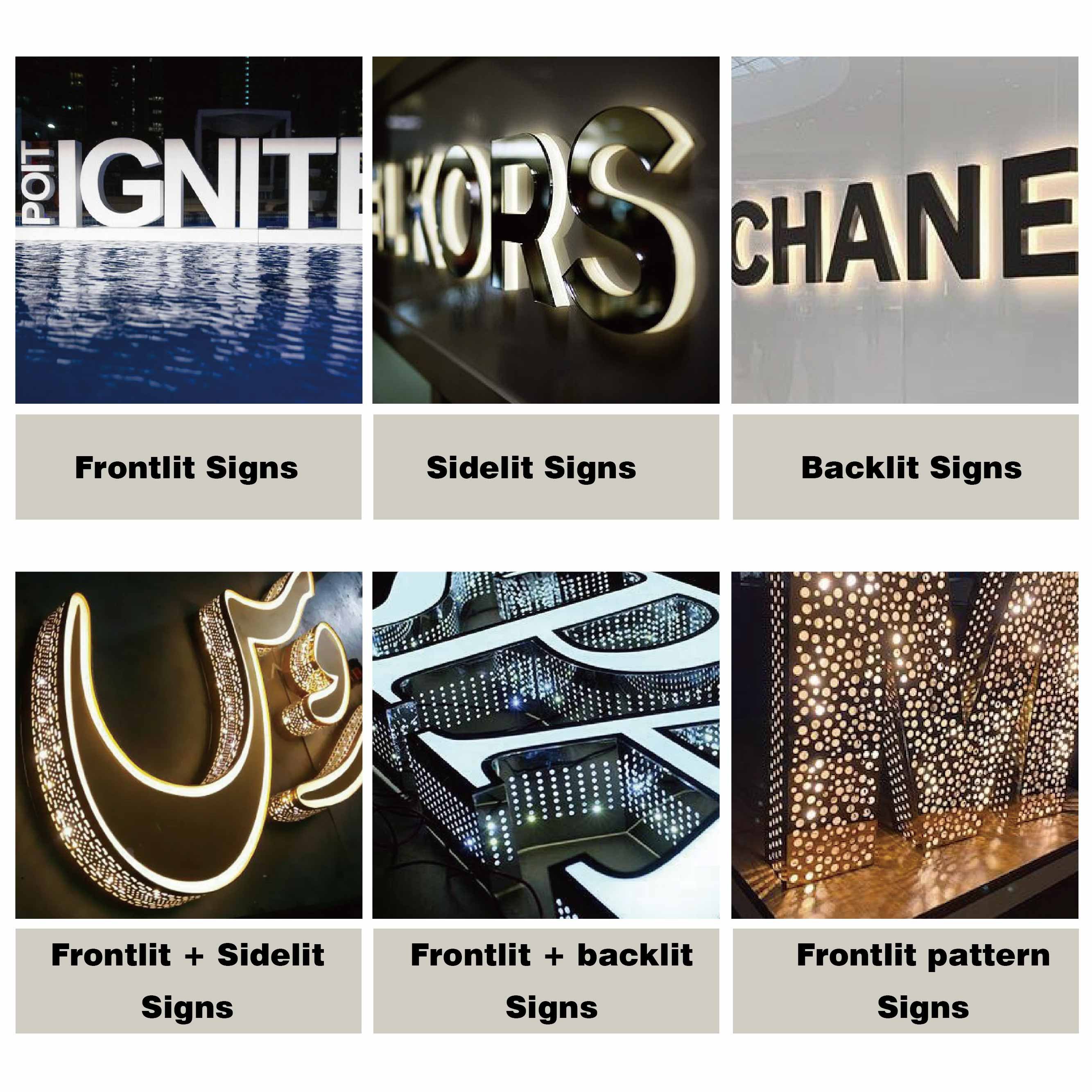 Custom Outdoor Led Shop Sign Board Led Channel Letter Frontlit Illuminated Led Letters Business Sign for Advertising