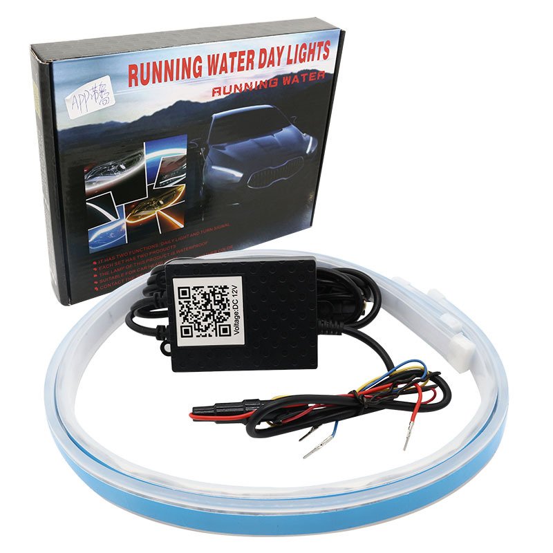 Yosovlamp Ultra Thin APP with Steering RGB Seven Color Bluetooth Control Ultra-thin Daytime Running Light Strip