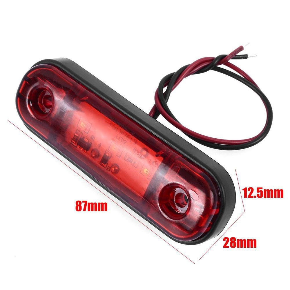 Universal 3 LED 12-24V Car Trailer Truck Side Light IP67 Waterproof Marker Lamp Truck Led Clearance Light Indicator