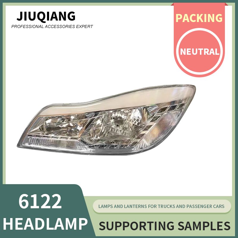 Jiuqiang Bus Lamps Accessories 6122 Headlamps Lighting Dragon Bus Lamp Coach Lights Parts Golden PC Carton Box Standard 20 Days