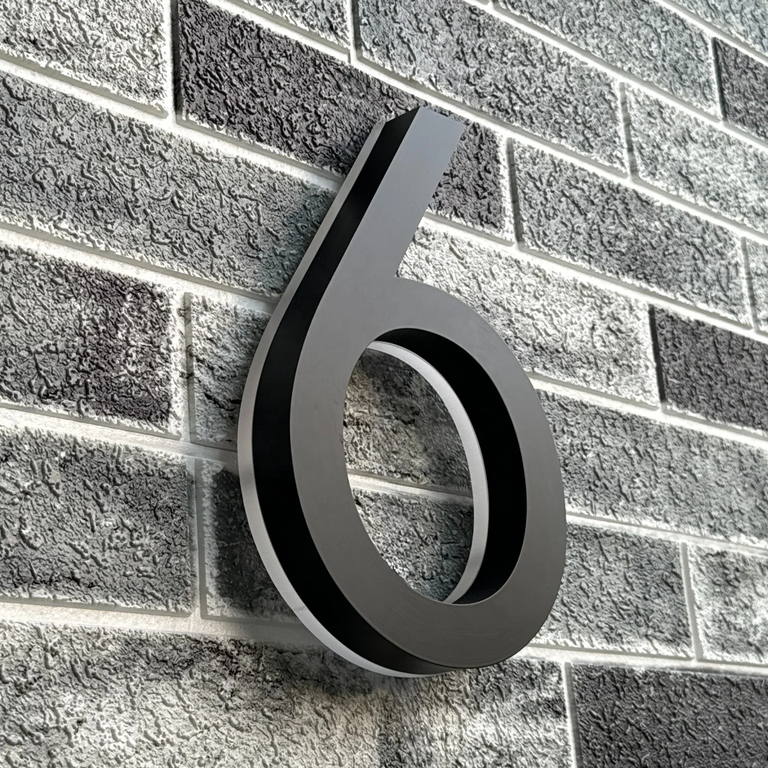 Custom LED Modern Style Solar Backlit Led House Address Numbers Electronic Signs Solar House Number Light for Decoration