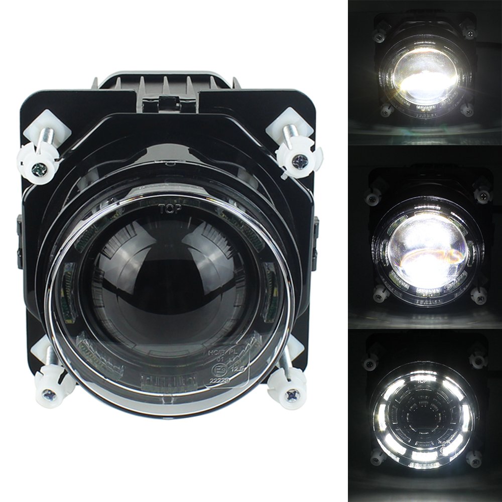 For Bus Motorcycle Bigger Truck 3.5inch Work Light 90MM Headlight High Low Beam W/Position Lighting