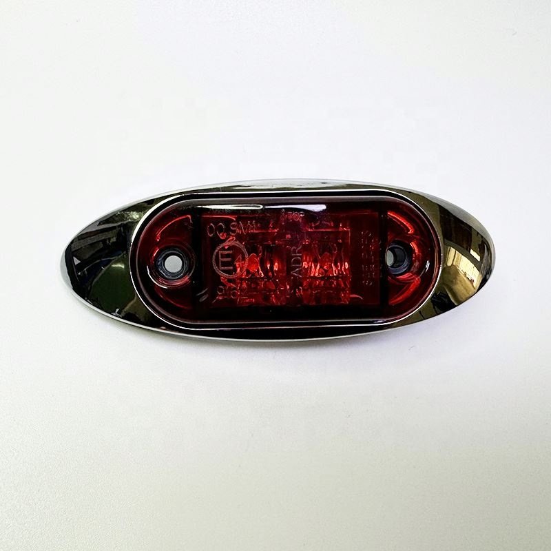 E-mark 10-30V Led Lamp with Chrome Cover, Led Side Marker Lights for Trailers Bus KingLong Bus