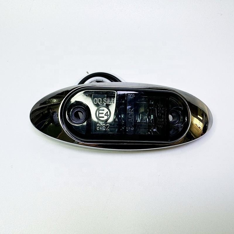 E-mark 10-30V Led Lamp with Chrome Cover, Led Side Marker Lights for Trailers Bus KingLong Bus
