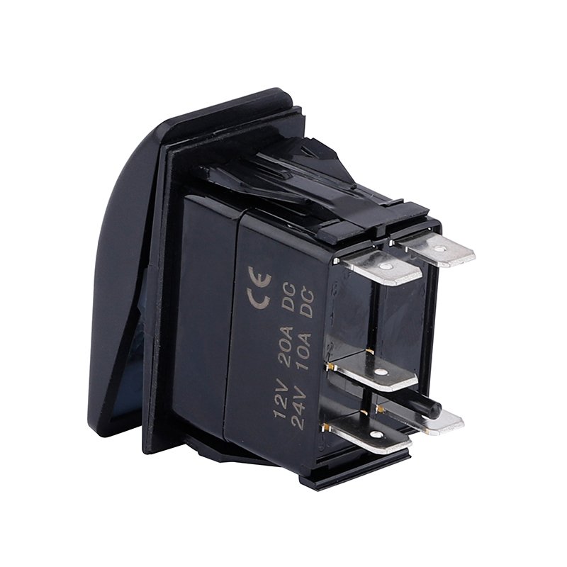 Boat 7 Pins Blue LED on Off Push Button Toggle Rocker Switch With Lights 20A 12V for Boat Car 24v Marine Custom Rocker Switch
