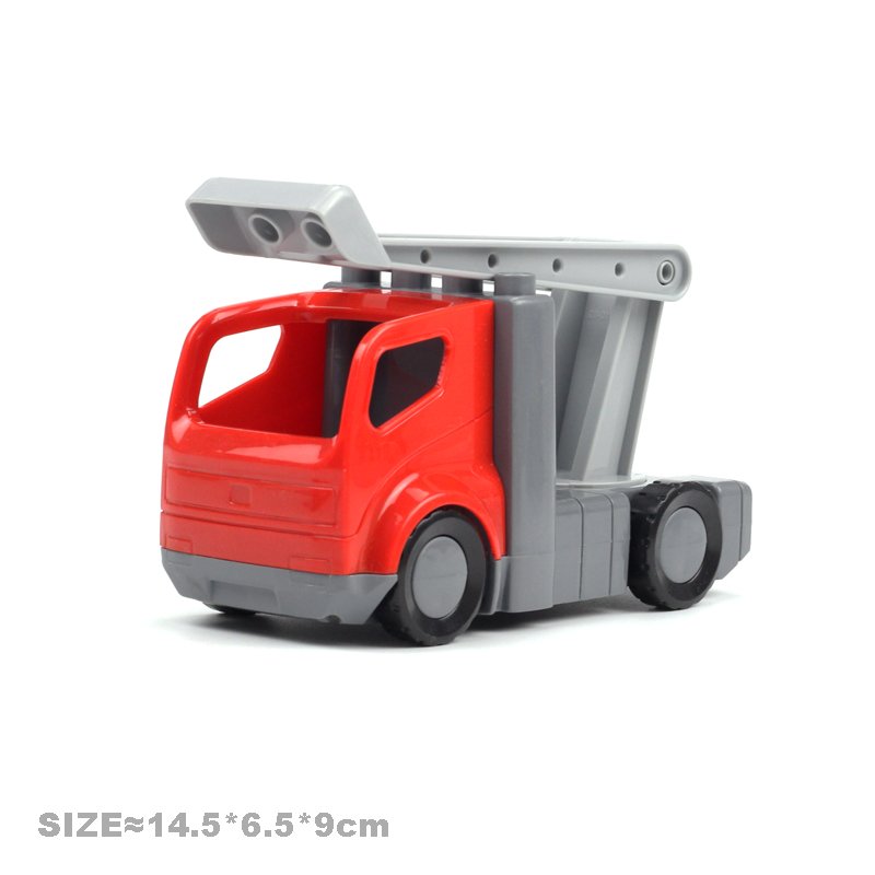 Big Building Blocks Vehicle Transport Accessories Engineering Roadster Bus Compatible Duplos Tractor Car Model Children Toy Gift