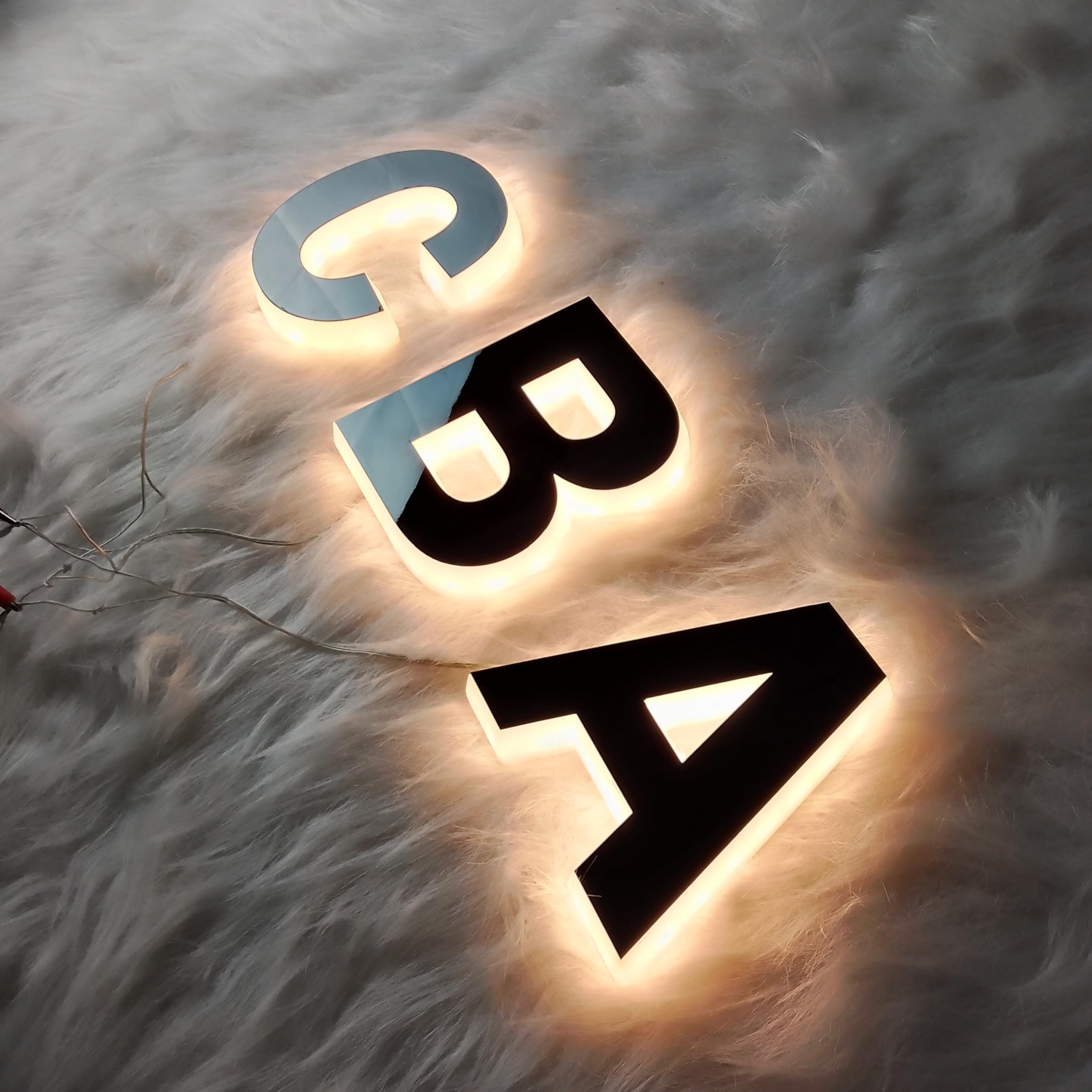 3D Custom LED Illuminated Electronic Sign Light up 3D Acrylic Logo for Business Office for Outdoor Company Advertising