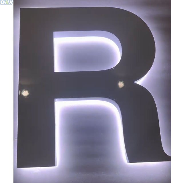 Stainless Steel Backlit Diy Small Mini Light A-z Letter Night Lights Led Letters Sign