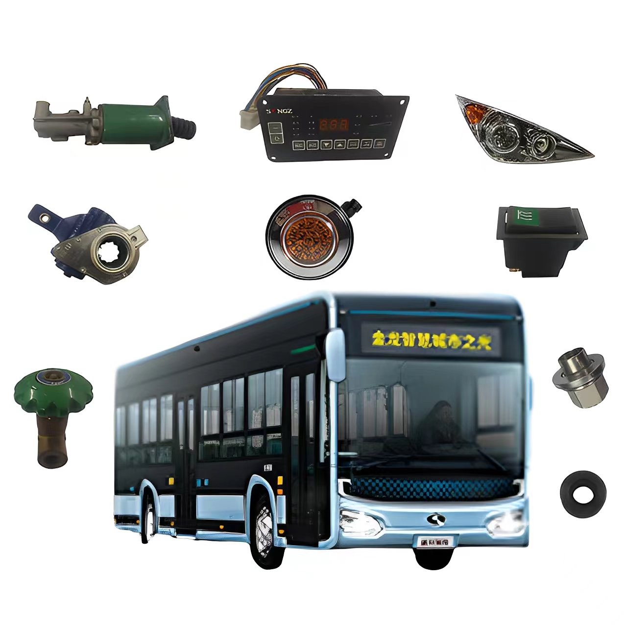 Oem Wholesale Higer Headlight Kinglong Original Bus Accessories Higer Bus Parts Bus Parts & Accessories