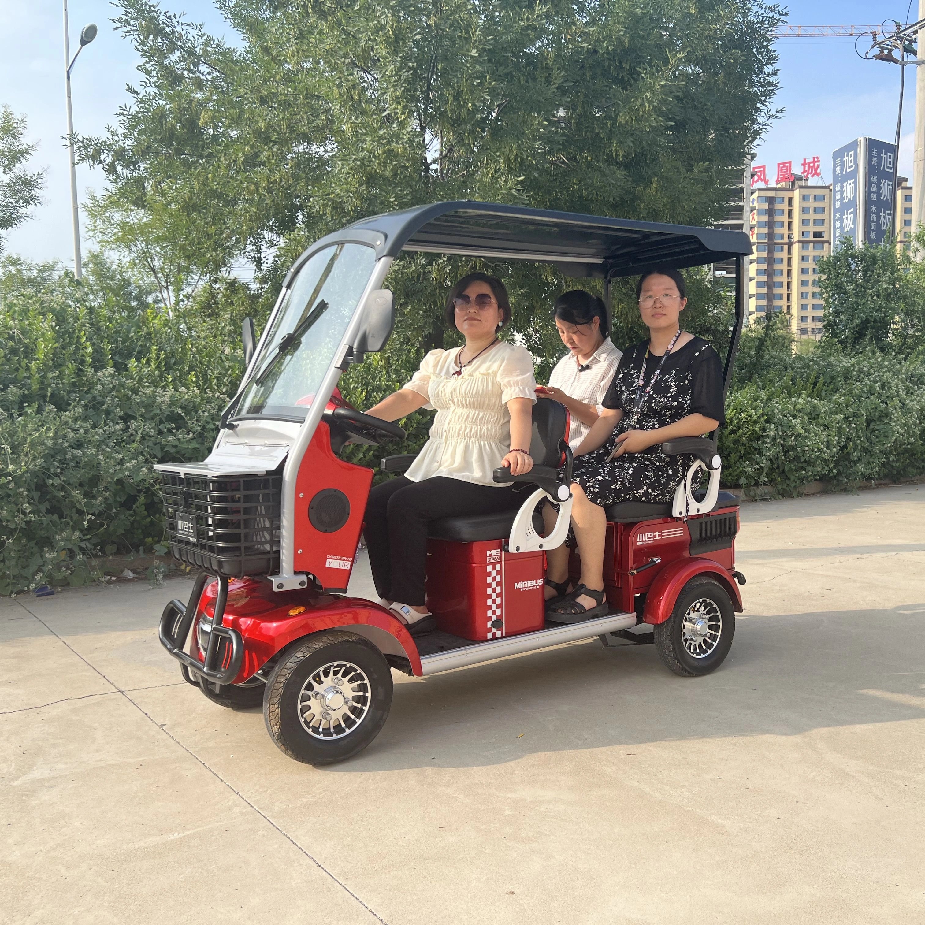 Factory Sale Sightseeing Bus Electric Vehicles 1200w Brushless Motor Customized 4 Seat Rental Business