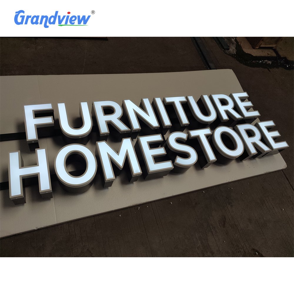Led Illunimate Sign 3d Metal Backlit Letter Signs Smoke Shop Led Sign for Company Channel