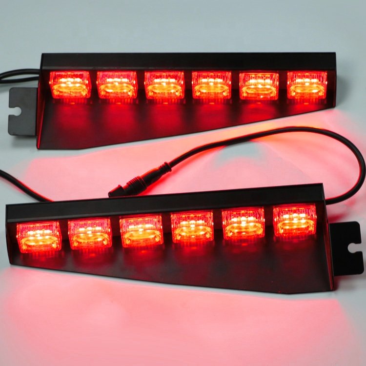 KM877 14 Inches Strobe Flashing LED Warning Light Bar for Car Truck Interior Windshield Visor Lamps