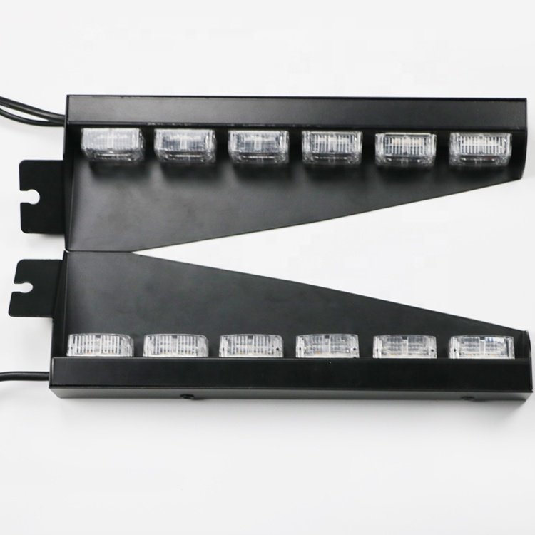 KM877 14 Inches Strobe Flashing LED Warning Light Bar for Car Truck Interior Windshield Visor Lamps
