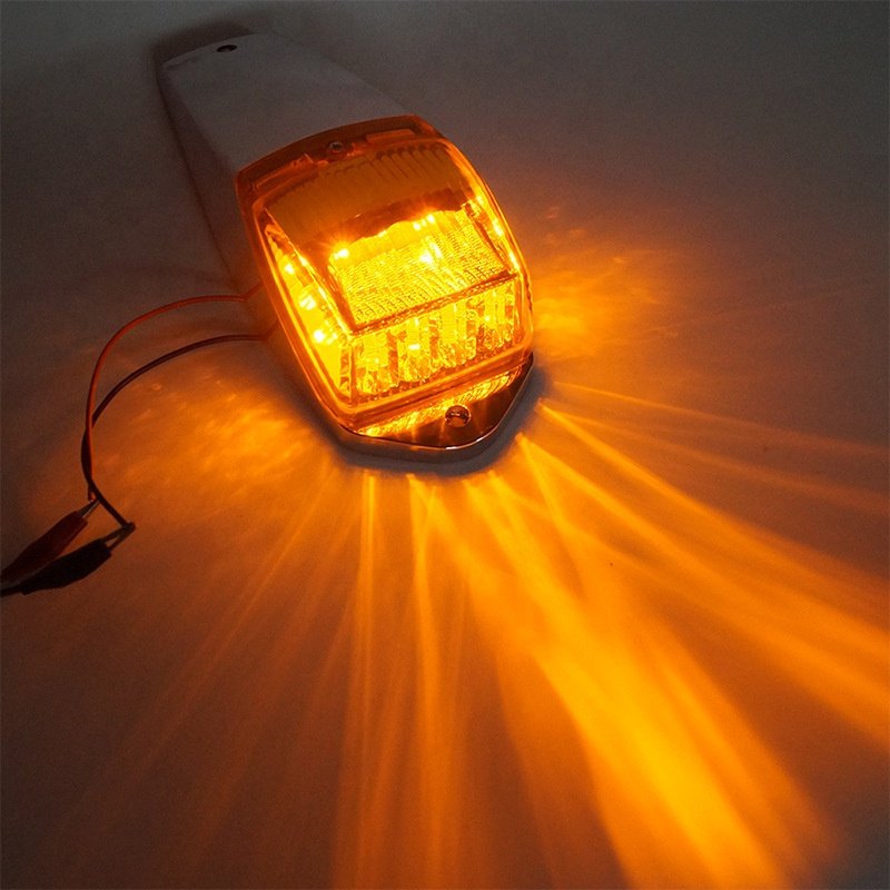 Hotsell 17 Leds Cab Maker Light Amber Roof Indicator Light Amber Roof Marker Light for Vehicle Car Trailer Truck Bus Boat