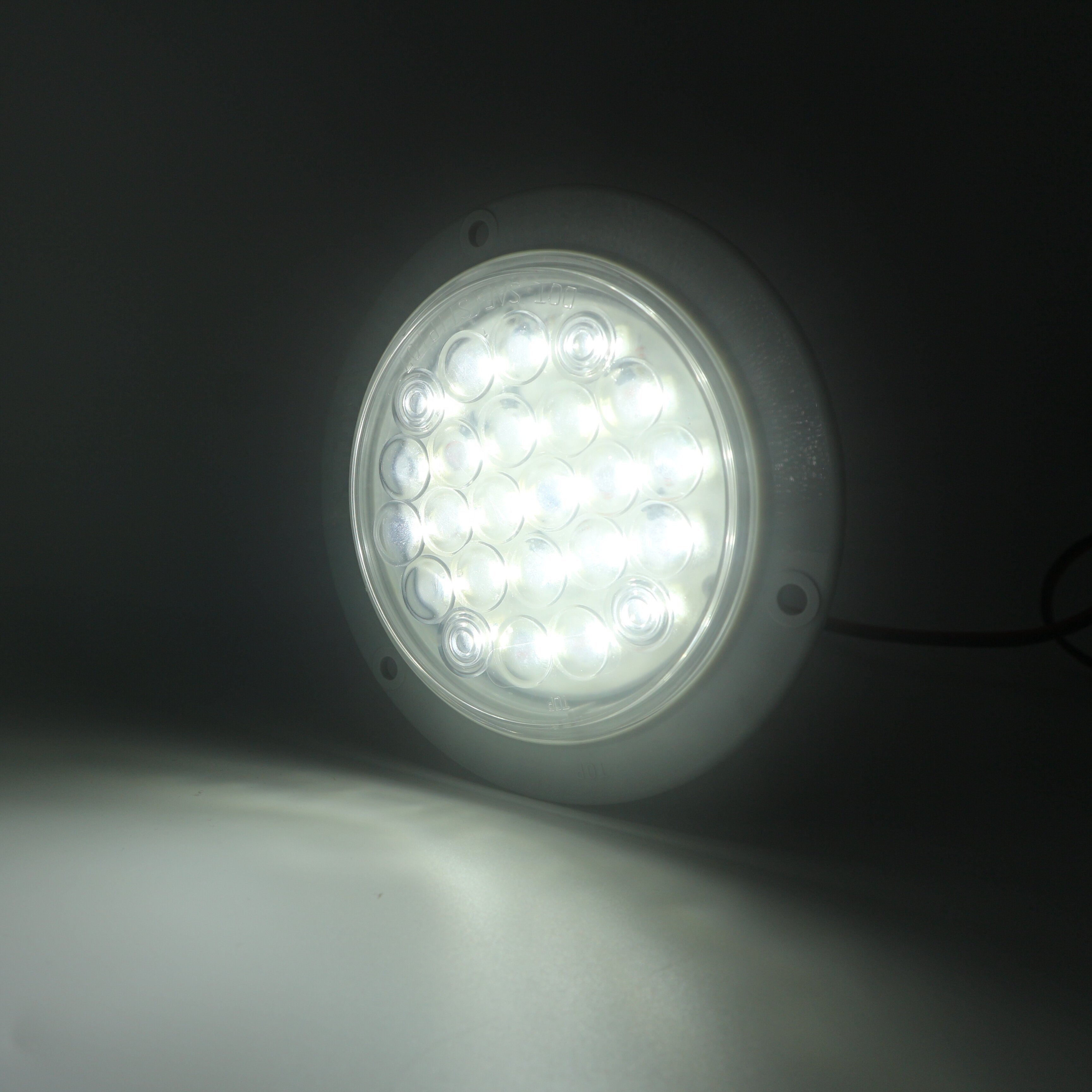10-30V High Quality 4 Inch clear Lens Round Stop Turn Indicator Lamp Custom Truck Led Tail Lights 100% Waterproof