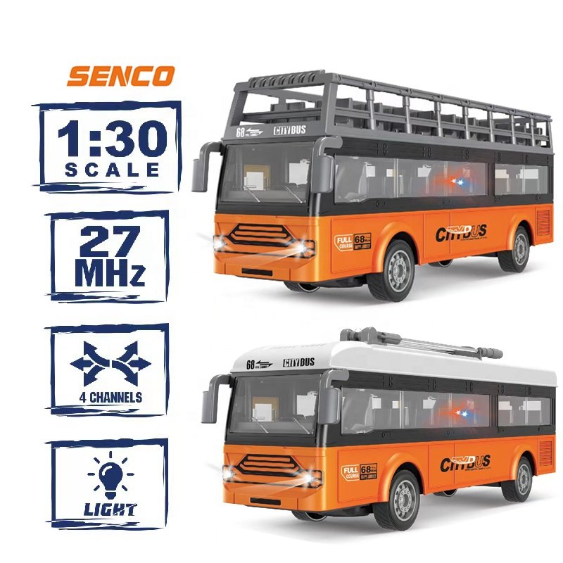 Senco Radio Control City Bus Toy Remote Control Double Deck Sightseeing Bus Toys Rc Remote Control Bus Toy
