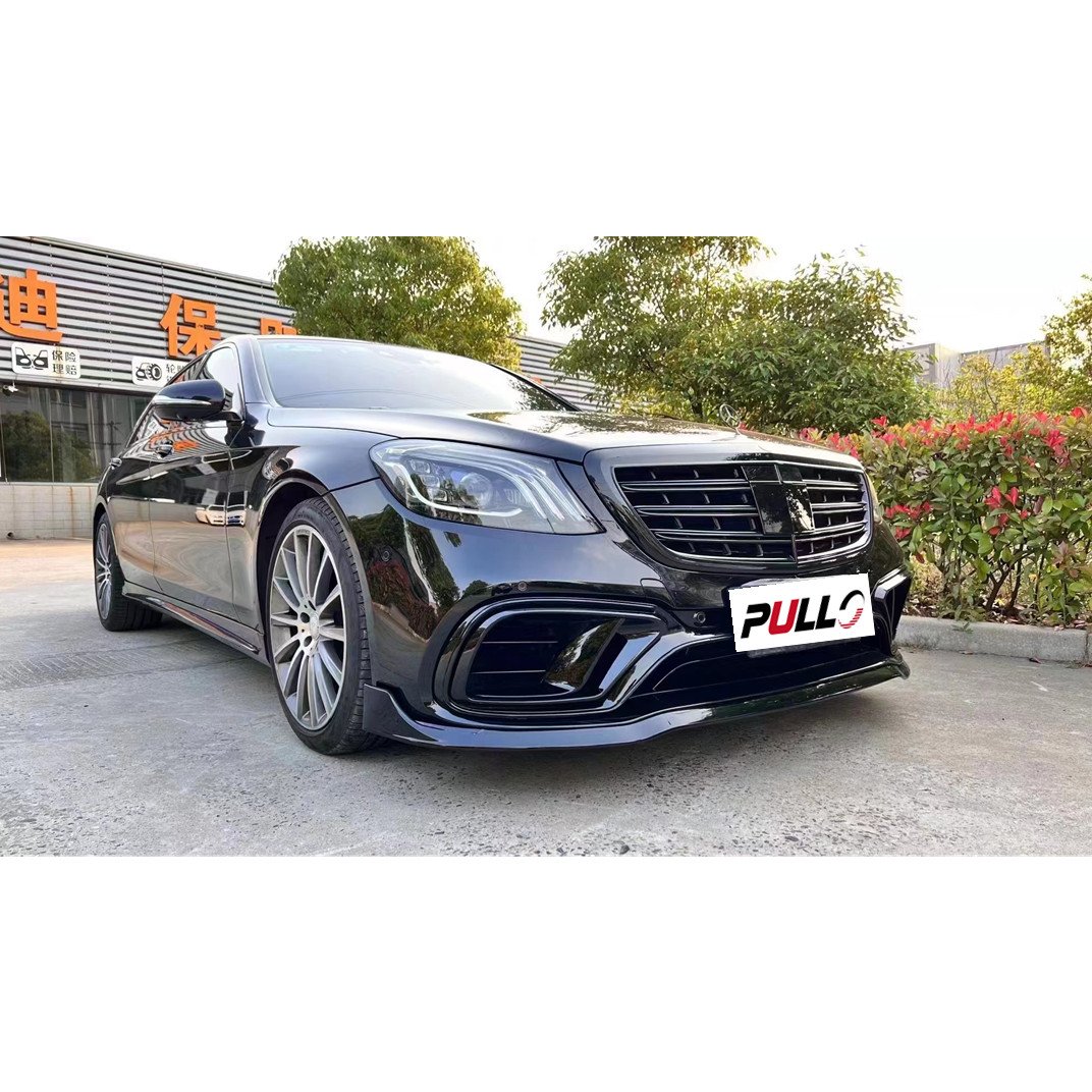 Car Body Kit for Benz S Class W222 S63 S65 Upgrade to Bra-Bus B700 Include Front Lip and Rear Diffuser