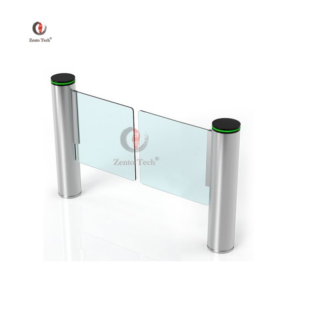 Entrance Pedestrian Control System RBG LED Light Indicator Brushless DC Motor Fast Speed Lane Turnstile