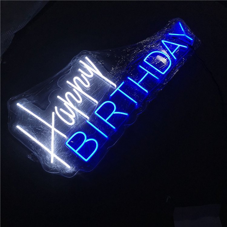 Color Changeable Party Decoration Water Proof Led Neon Happy Birthday Flex LED Neon Light Letters Sign