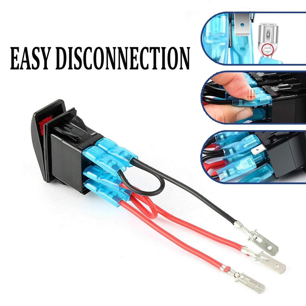2-10 Pin Rocker Switch Jumper Wires Set with Male and Female Terminal for 12V On/Off ARB Carling Rocker Toggle Switch Wiring