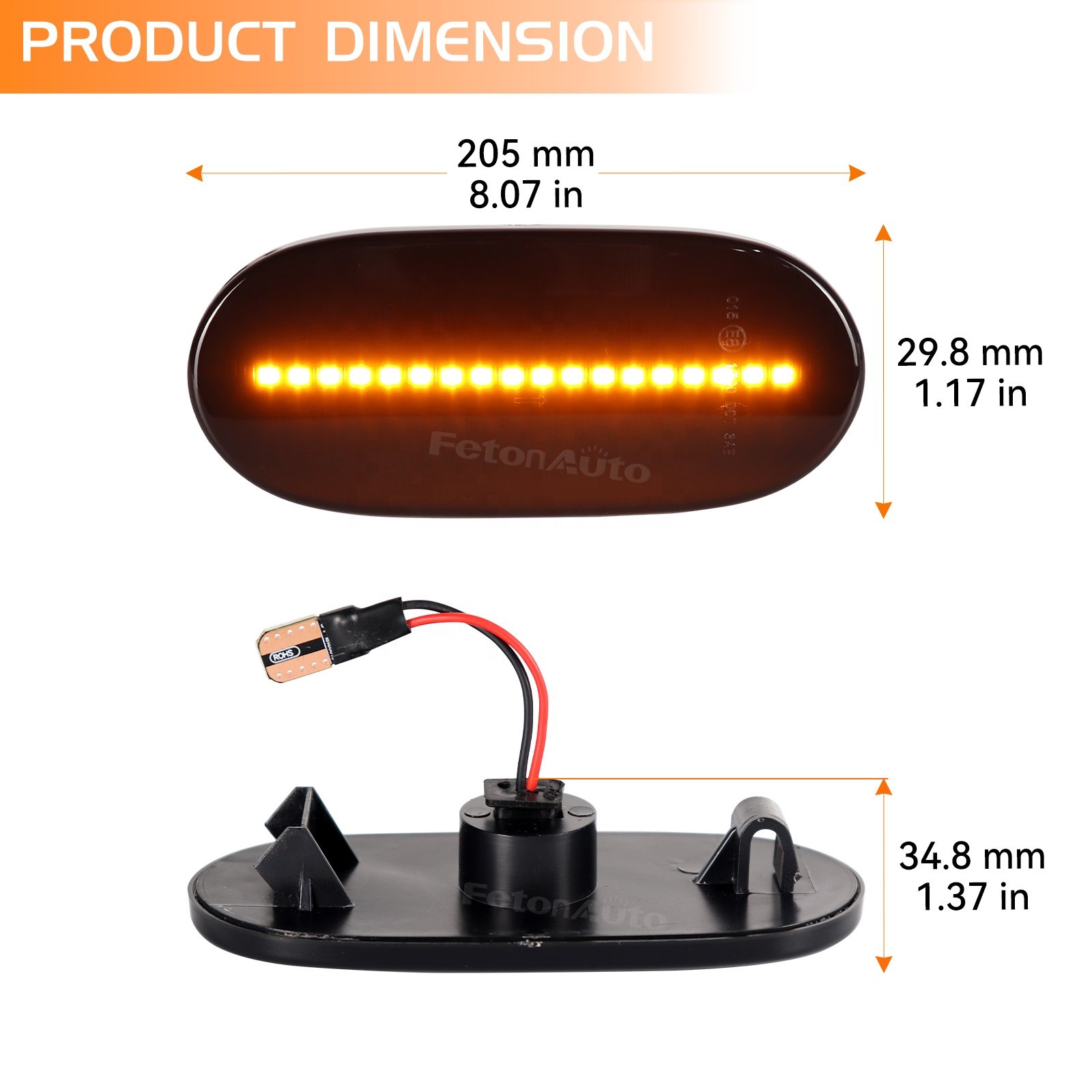 W906 Led Dynamic Side Marker Signals Lights for VW Crafter Van Minibus Benz Sprinter W906 Sequential Repeater Indicators Lamps