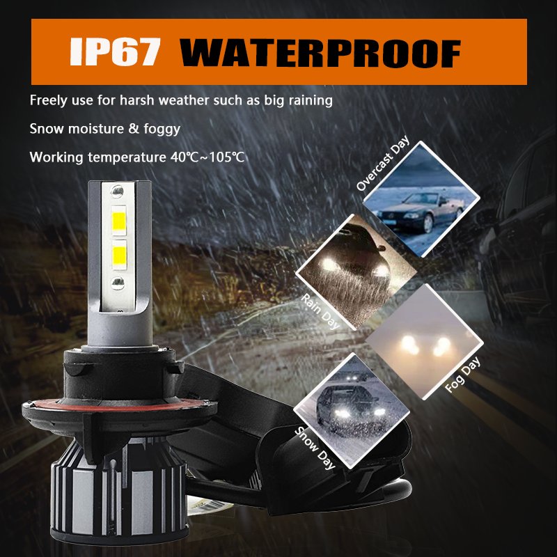 KingEagle M4-H13 CSP LED Headlight Factory Wholesale High Quality H1 H3 H7 H4 9005 HB3 9006 HB4 H8 H11 COB Led Headlight