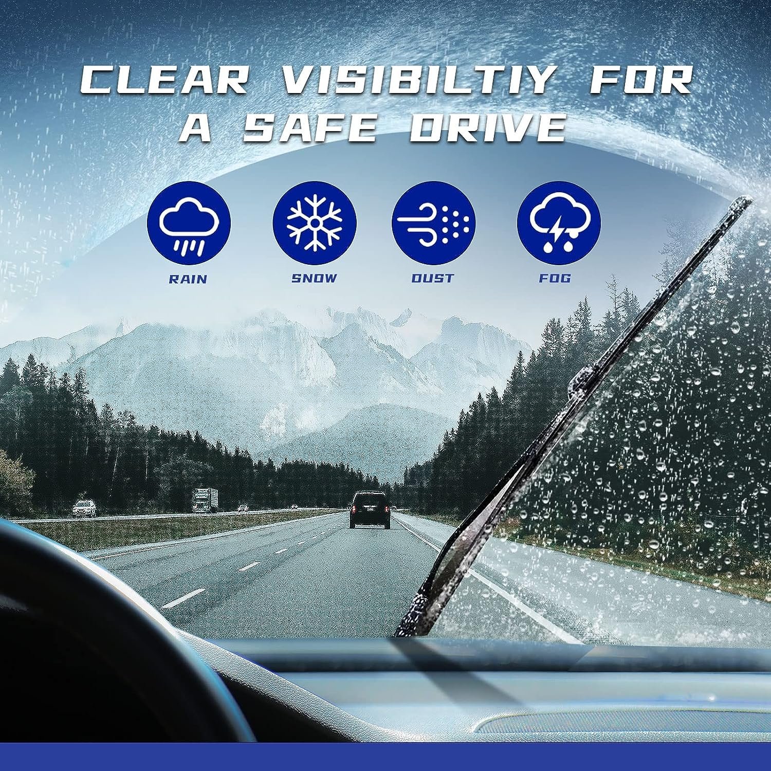 Kction Wholesale 8mm Best-Selling Replaceable Car Exterior Accessories Hybrid Wiper Blade Steel Rubber Tucson Coupe Edge Jazz