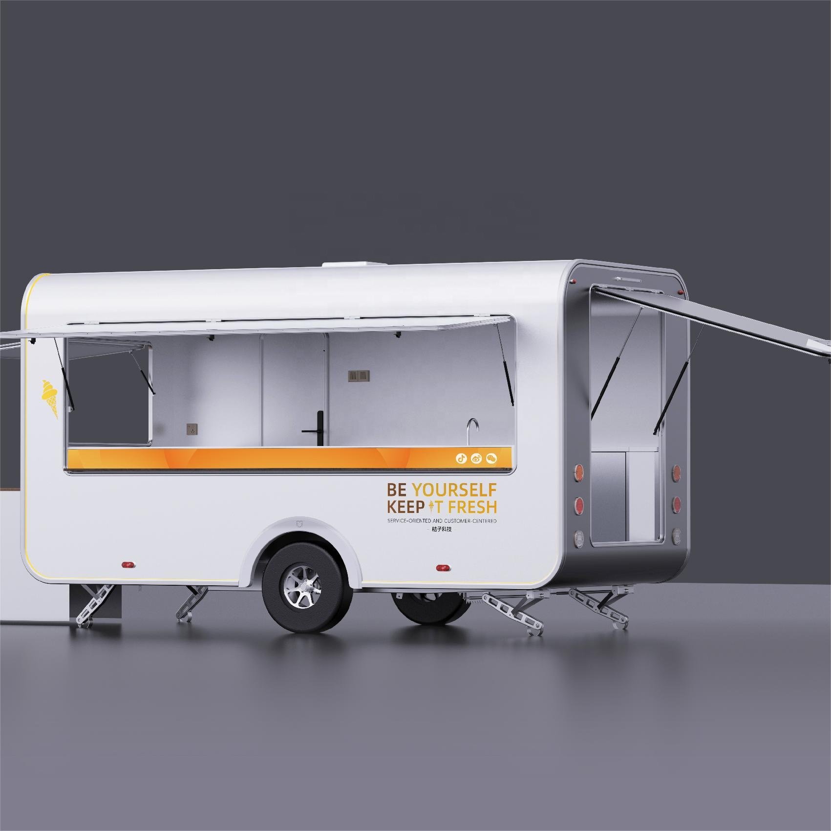 2024 New Arrival Food Van Car Bus Coffee Shop Foodtruck Food Kiosk Van Ice Cream Truck Mobile Juice Bar Food Truck