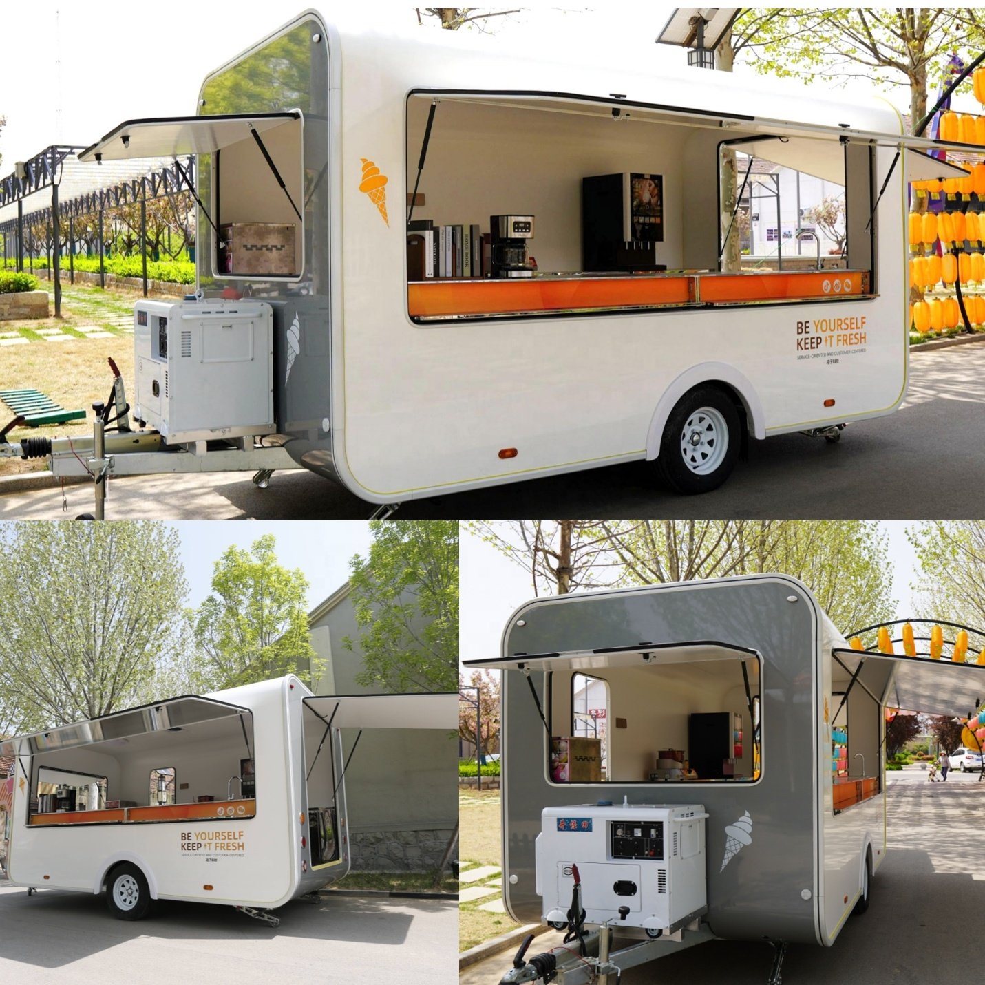 2024 New Arrival Food Van Car Bus Coffee Shop Foodtruck Food Kiosk Van Ice Cream Truck Mobile Juice Bar Food Truck
