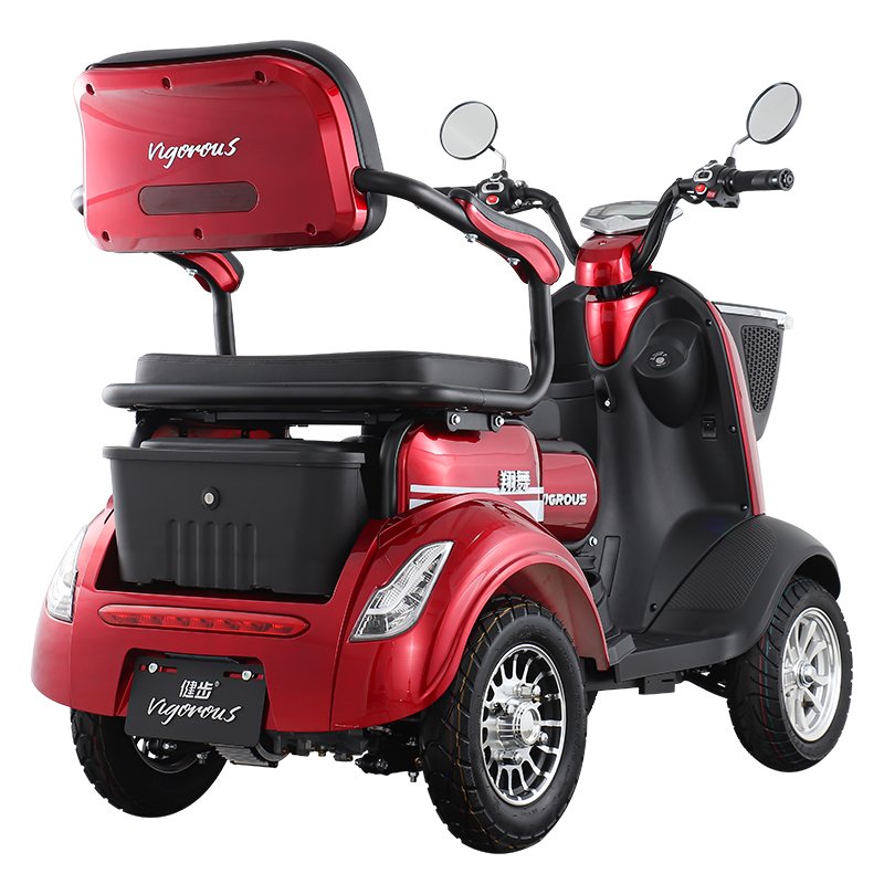 Xiangwu Two-seat Sheltered Electric Vehicle Disc Brakes Elderly Disabled Errands Electric Tricycle