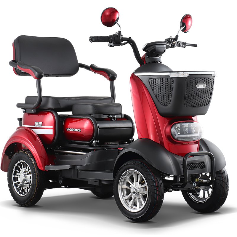 Xiangwu Two-seat Sheltered Electric Vehicle Disc Brakes Elderly Disabled Errands Electric Tricycle